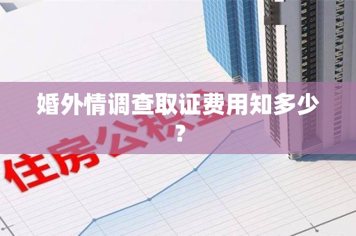 章贡婚外情调查取证费用知多少？