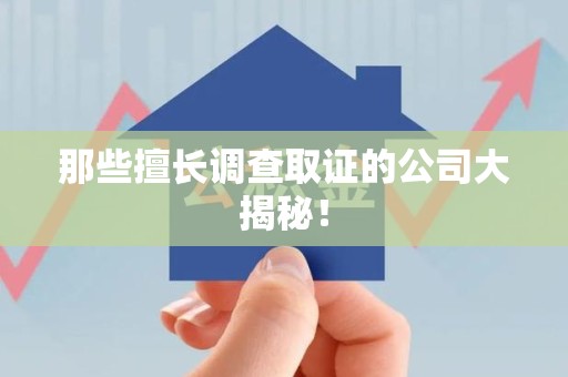 章贡那些擅长调查取证的公司大揭秘！