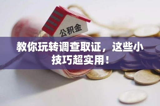 章贡教你玩转调查取证，这些小技巧超实用！