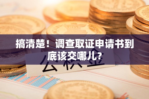 章贡搞清楚！调查取证申请书到底该交哪儿？