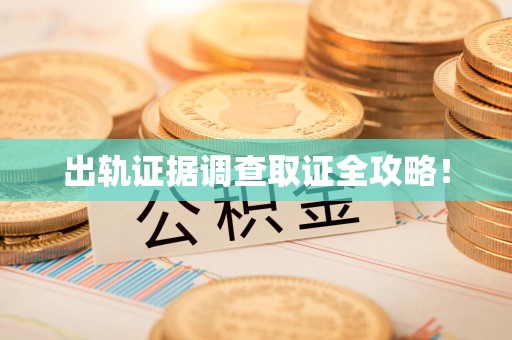 章贡出轨证据调查取证全攻略！