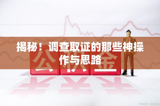 章贡揭秘！调查取证的那些神操作与思路
